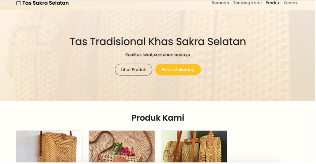 Website Penjualan Tas Tradisional